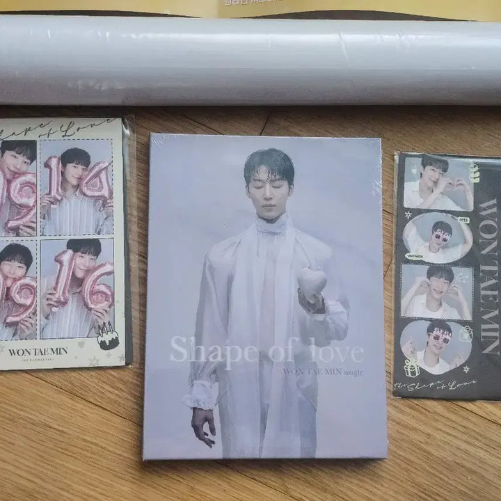 [BUNJANG] Won Tae Min Shape of Love Album + Slogan + Fan Meeting Invitation + 4-Cut Photo Set / 원태민 앨범 + 슬로건 + 팬미팅 초대장 + 4컷사진(낮,밤)