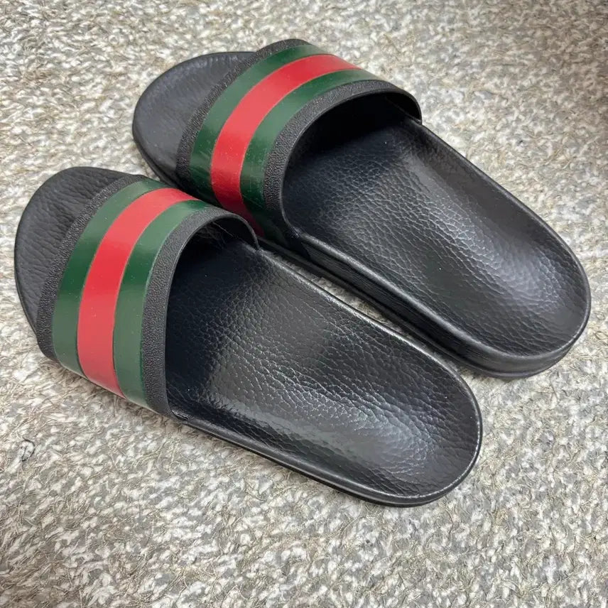 [BUNJANG] Gucci Web Rubber Slide Sandals / 구찌 웹 러버 슬라이드 샌들 275-280