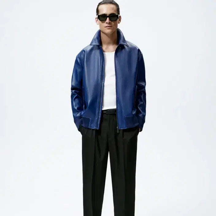 [BUNJANG] Zara Leather Bomber Jacket L / 자라 레더 봄버 자켓 L