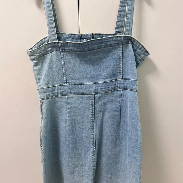 [BUNJANG] Light Wash Button Mini Dress / 연청 버튼 미니원피스