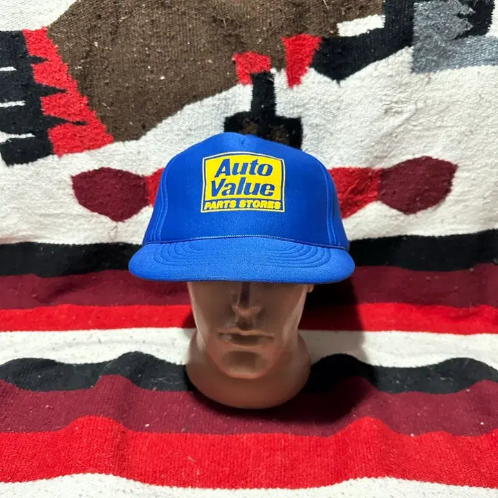 [BUNJANG] Vintage Auto Value Logo Blue Baseball Cap OS / [빈티지] Vintage Auto Cap