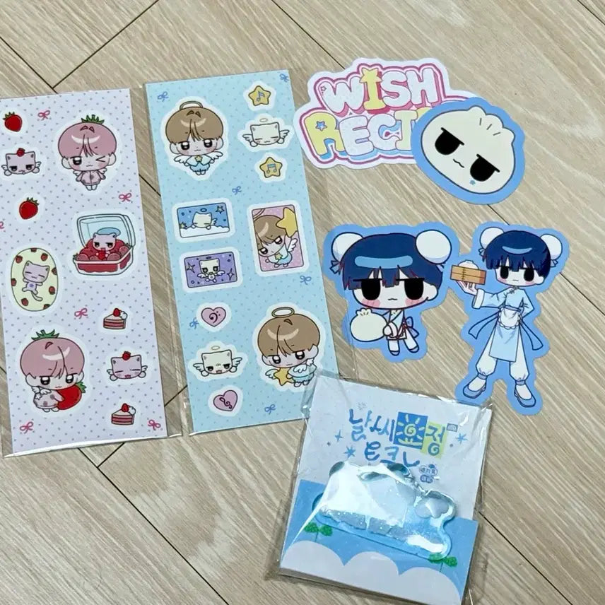 [BUNJANG] NCT WISH YUSHI Epoxy Clip, Stickers, and Cut Stickers Bundle Set (Sealed) / 유우시)엔시티위시 유우시 에폭시집게,스커커,조각스티커 미개봉 미사용 양도