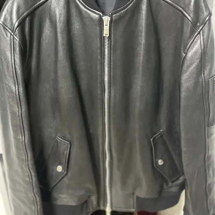 [BUNJANG] Noir Larmes Leather Ma-1 Jacket / 느와르 라르메스 레더 Ma-1 46