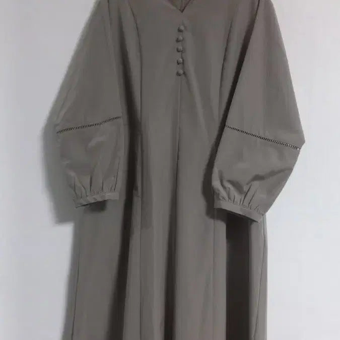[BUNJANG] Bean Button Long Dress XL New Arrival / 콩단추 하객룩 롱원피스 XL 새상품