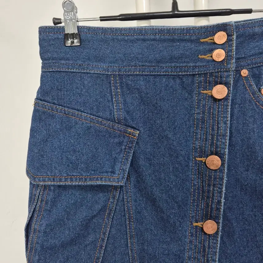[BUNJANG] Lucky Chouette Denim Mini Skirt / 럭키슈에뜨 데님 미니 스커트