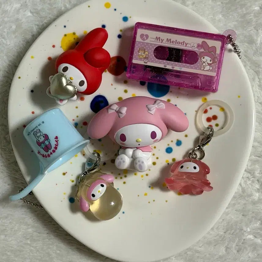 [BUNJANG] Sanrio My Melody Gacha Seal Figure Bundle Set / [마지막 가격내림] 마이멜로디 가챠 메지루시 피규어 등 일괄