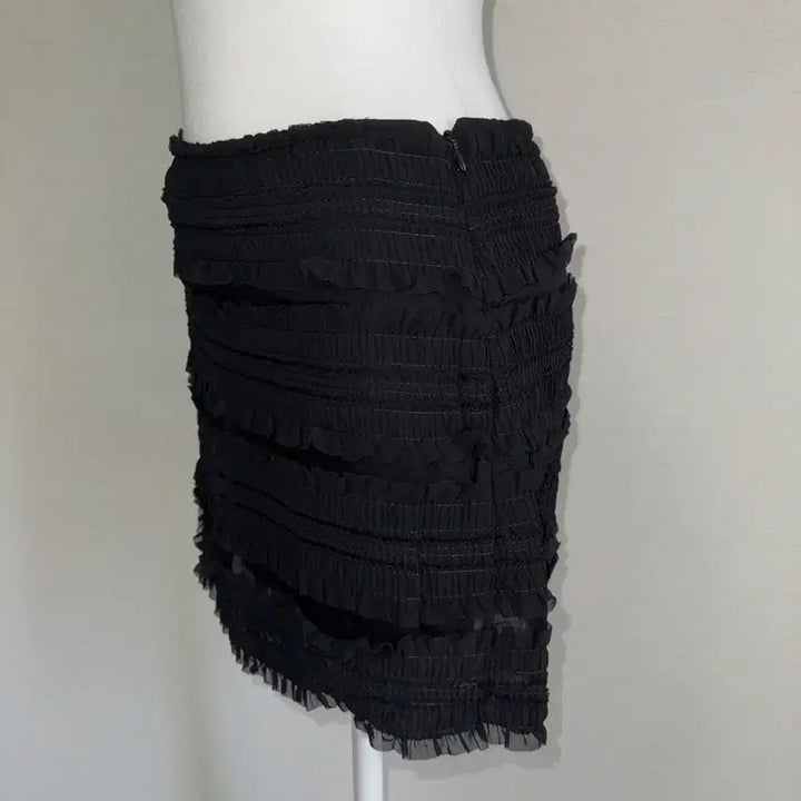 [BUNJANG] Frill Mini Skirt - Black / 새상품) 프릴 미니 스커트