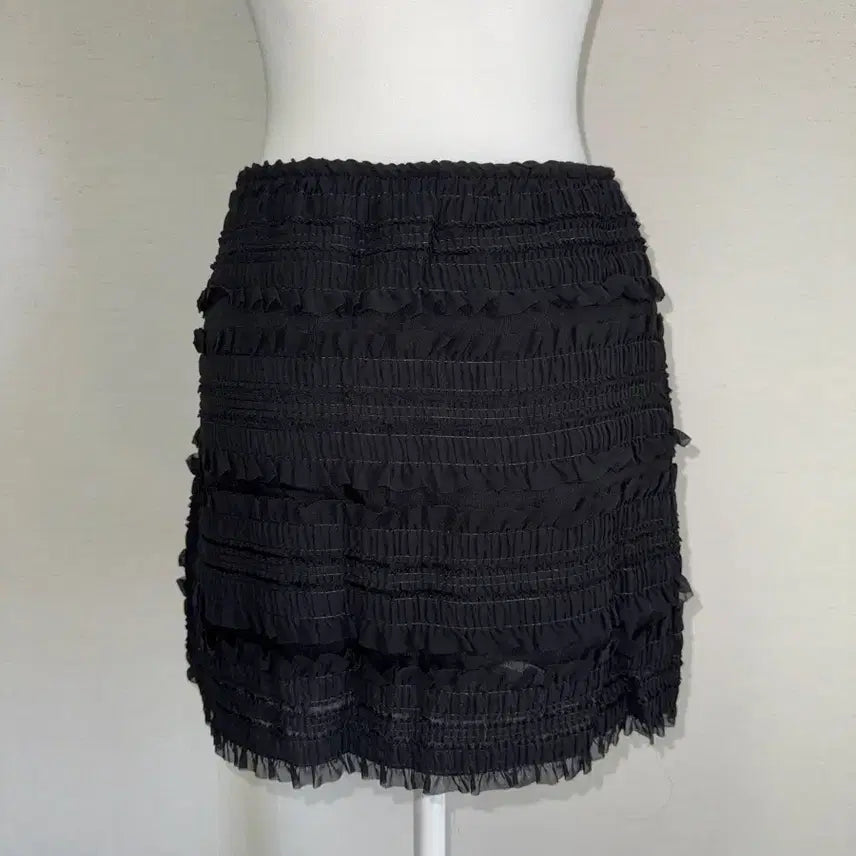 [BUNJANG] Frill Mini Skirt - Black / 새상품) 프릴 미니 스커트