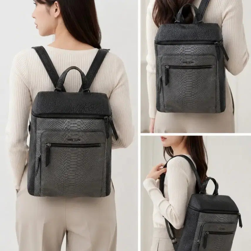 [BUNJANG] Anne Klein Leather Backpack / 정품)앤클라인 백팩  (상태굿)
