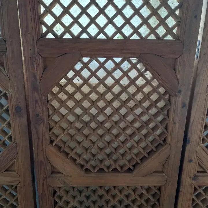 [BUNJANG] Set of 3 Vintage Octagonal Wooden Doors / 옛날 팔각 문짝  3개
