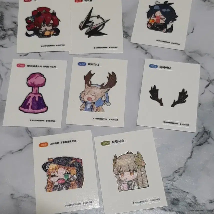 [BUNJANG] Arknights Sealing Stickers Bundle Set / 명일방주 띠부씰 52,53 일괄