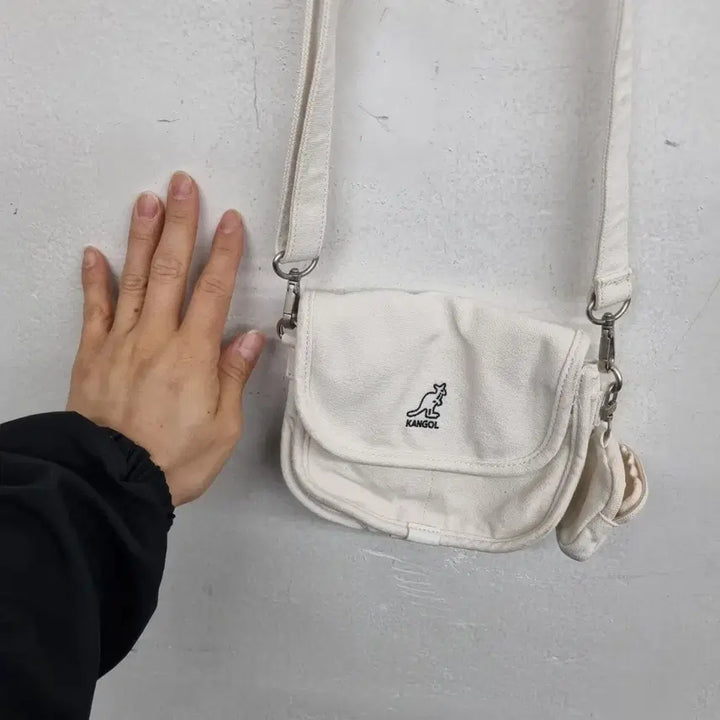 [BUNJANG] Kangol Canvas Mini Crossbody Bag / [free size] 캉골 캔버스 미니 크로스백