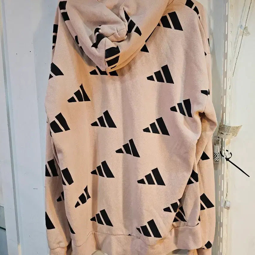 [BUNJANG] Adidas Three-Stripes Pattern Pink Hoodie (2XL) / <만원빈티지>아디다스 삼선 패턴 핑크 후드티