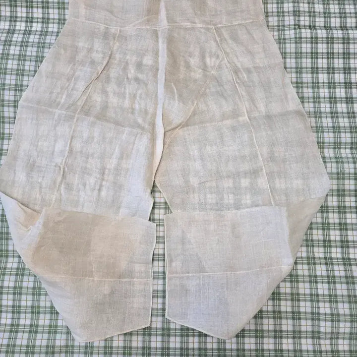 [BUNJANG] Ramie Trousers / 57ㅡ모시 삼베색 바지ㅡ허리선부터  기장ㅡ100