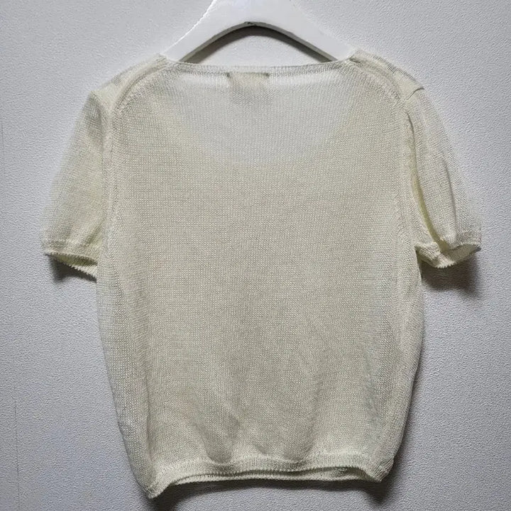 [BUNJANG] Riette Short Sleeve Knit Ivory / 50408/riette 반팔 니트 아이보리/별하