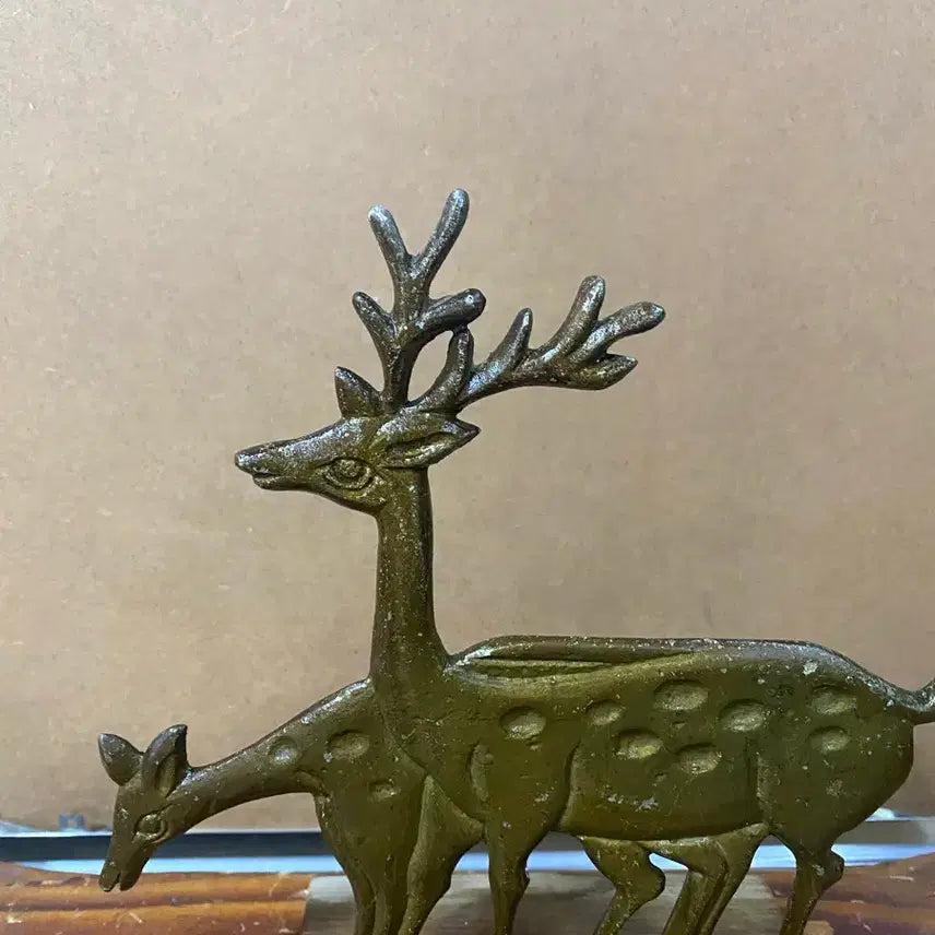 [BUNJANG] Vintage Brass Deer Figurine Set / 황동 사슴 장식품