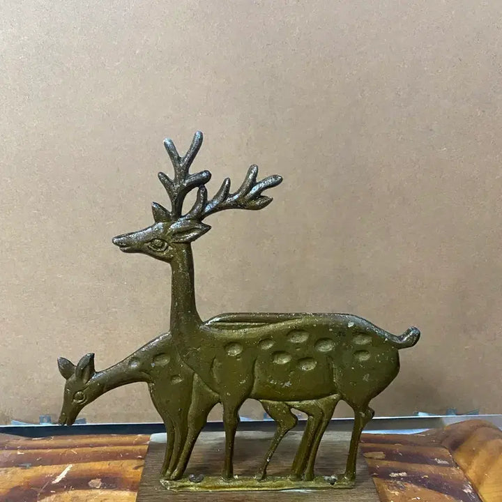 [BUNJANG] Vintage Brass Deer Figurine Set / 황동 사슴 장식품