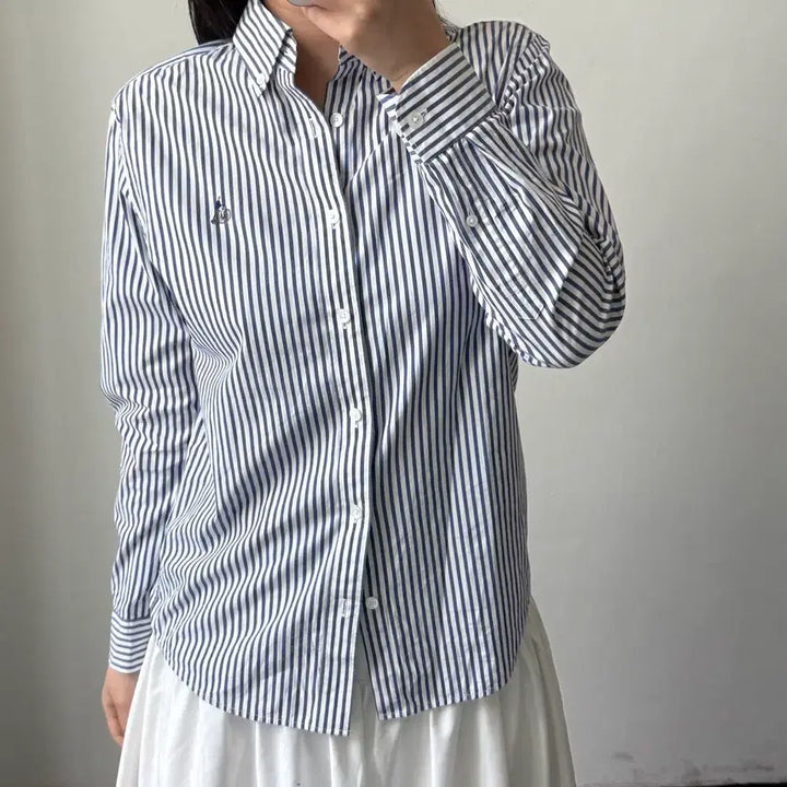 [BUNJANG] Beanpole Striped Shirt / [S] 빈폴 스트라이프 셔츠
