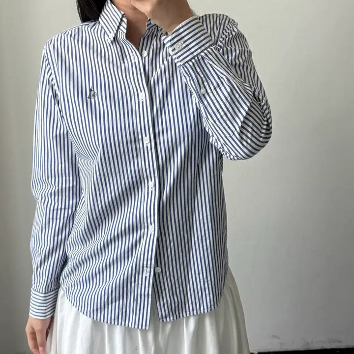[BUNJANG] Beanpole Striped Shirt / [S] 빈폴 스트라이프 셔츠