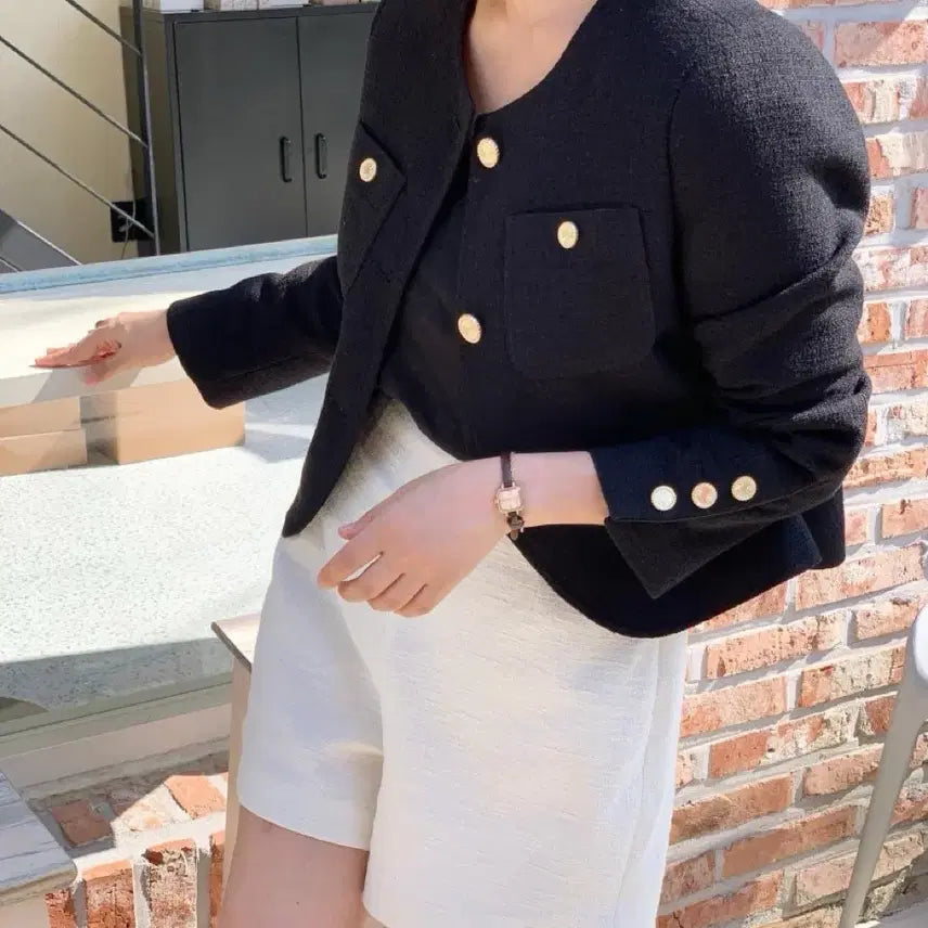 [BUNJANG] Enne Tweed Banding Pants (White) / [새상품] 엔느 트위드 밴딩팬츠(free, 화이트)