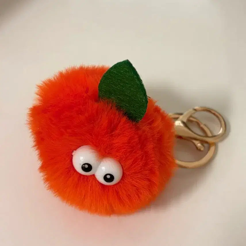 [BUNJANG] Jeju Mandarin Pompom Keyring / [새상품]제주 감귤 폼폼 키링