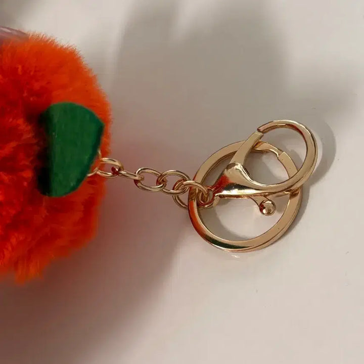[BUNJANG] Jeju Mandarin Pompom Keyring / [새상품]제주 감귤 폼폼 키링