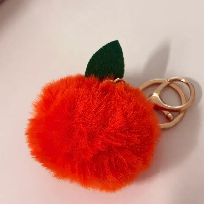 [BUNJANG] Jeju Mandarin Pompom Keyring / [새상품]제주 감귤 폼폼 키링