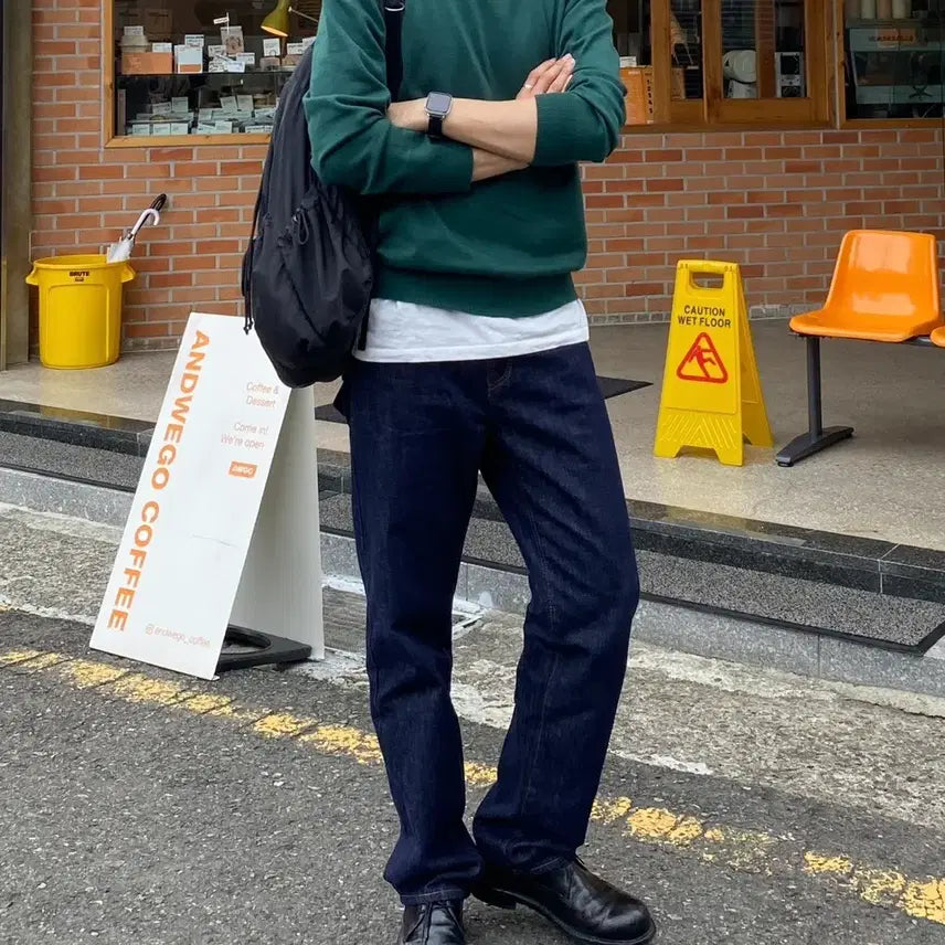 [BUNJANG] THEY Round Knit Green XL / [THEY] 라운드 니트 - 그린