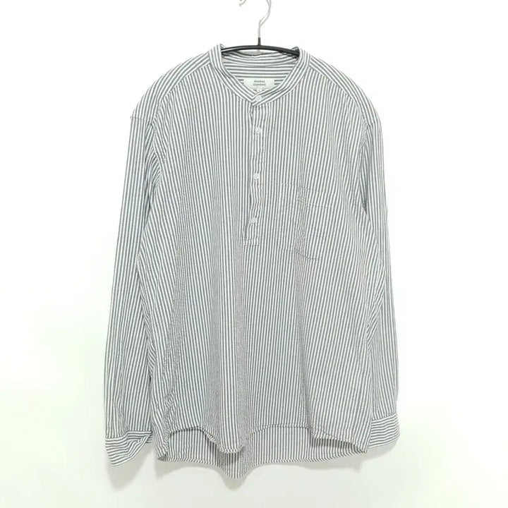 [BUNJANG] Unstandard Seersucker Stripe Pullover Shirt L / 무탠다드 시어서커 스트라이프 풀오버 셔츠 L_M2624