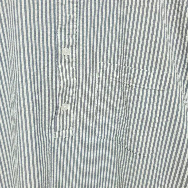 [BUNJANG] Unstandard Seersucker Stripe Pullover Shirt L / 무탠다드 시어서커 스트라이프 풀오버 셔츠 L_M2624