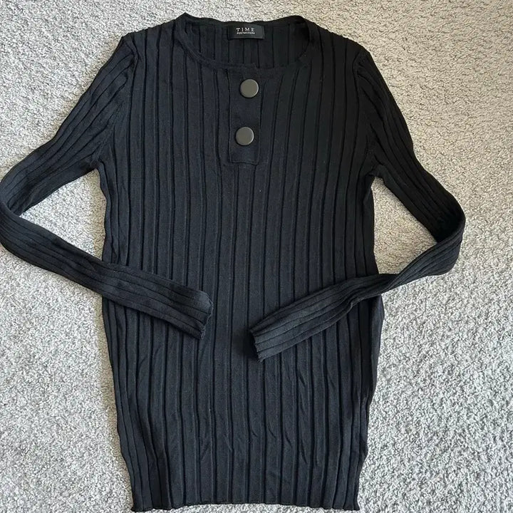 [BUNJANG] TIME GOLJI Knit Black / 타임골지니트