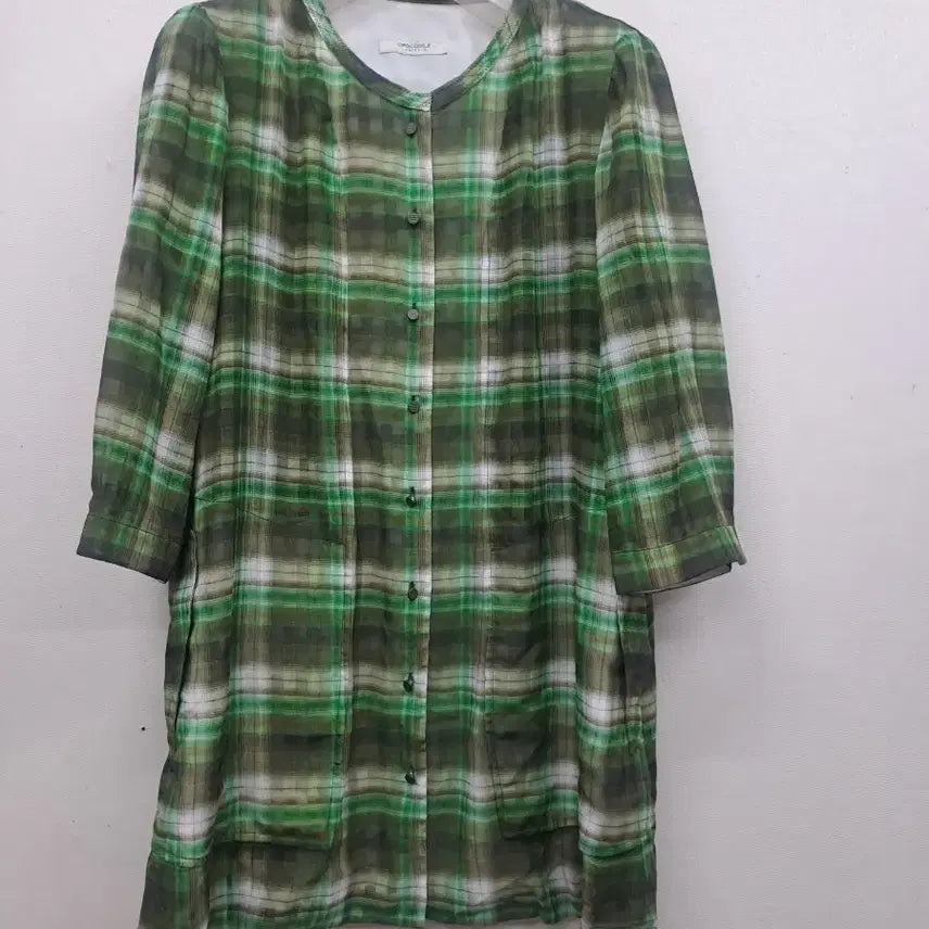[BUNJANG] Crocodile Chiffon Long Shirt Size 105 / 크로커다일 쉬폰 롱셔츠105