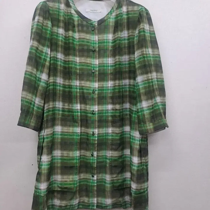 [BUNJANG] Crocodile Chiffon Long Shirt Size 105 / 크로커다일 쉬폰 롱셔츠105