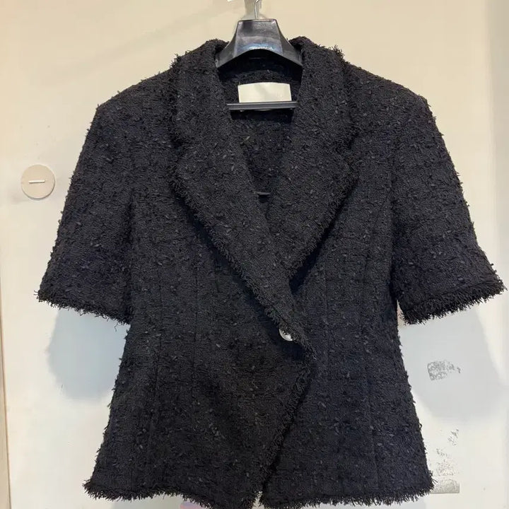 [BUNJANG] ART IS OVER Tweed Short Sleeve Jacket / 아트이즈오버 반팔 트위드 자켓
