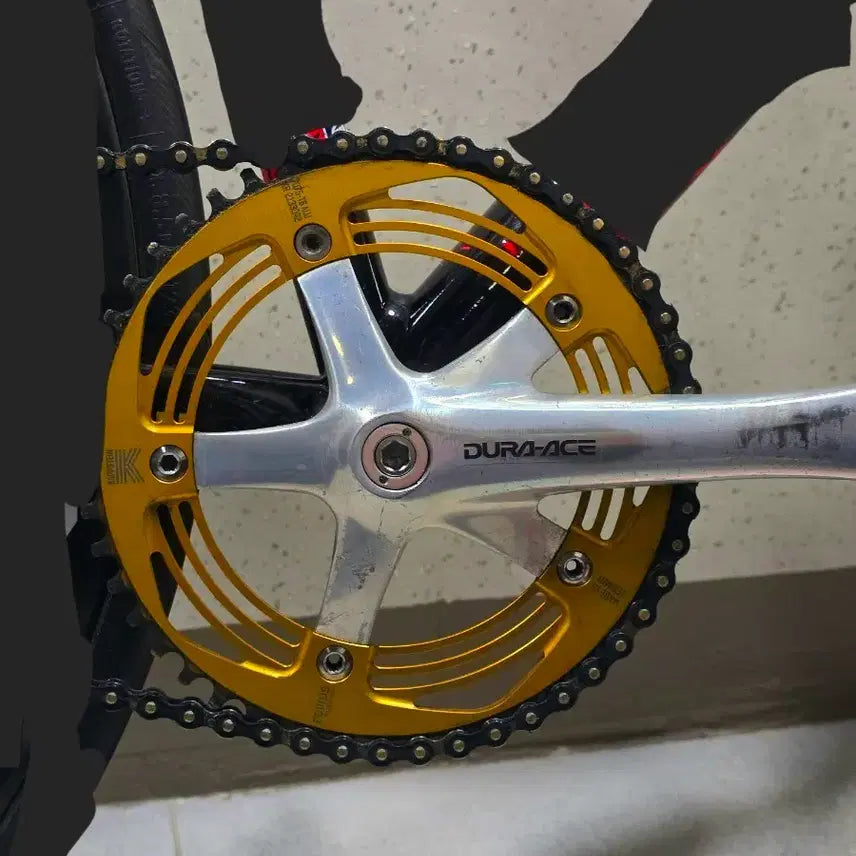 [BUNJANG] Shimano Dura-Ace 7710 Crankset (165mm) with 7600 Super Sugino Chainring and 3D Rotor / 마지막 가격 듀라에이스 7710 암비비셋 7600슈퍼스기노75dd로터3d