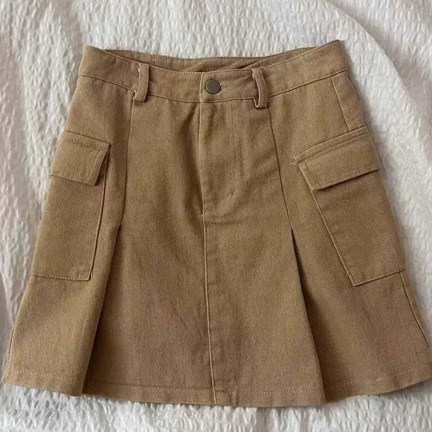 [BUNJANG] Beige Skirt / 급처))베이지 치마