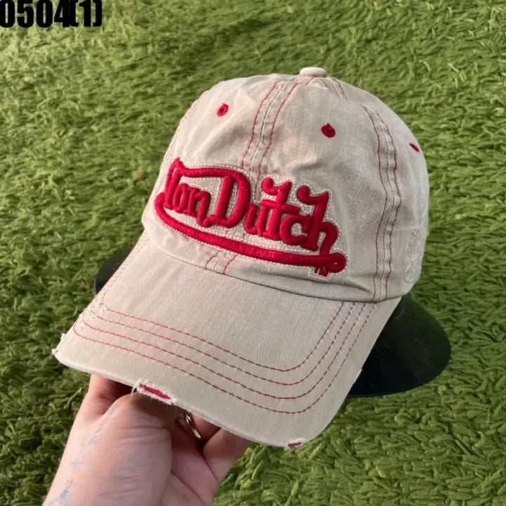 [BUNJANG] Von Dutch Ivory Cotton Baseball Cap / 본더치 볼캡 모자 아이보리 Von Dutch