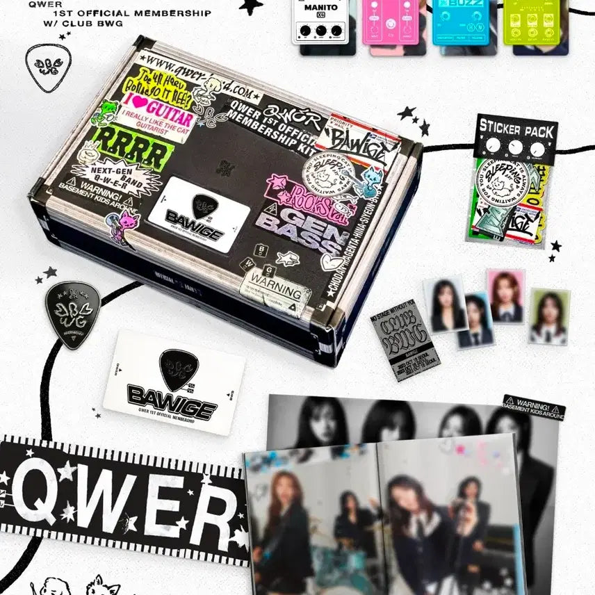 [BUNJANG] QWER 1st Membership Kit Full Set / qwer 바위게 1기 멤버십 키트 풀세트