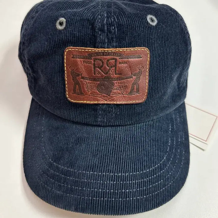 [BUNJANG] RRL Leather Patch Corduroy Ball Cap / [새상품] RRL 레더패치 코듀로이 볼캡