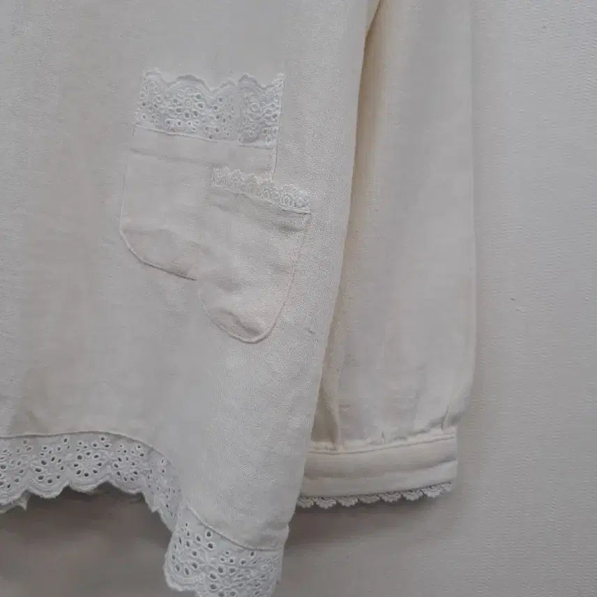 [BUNJANG] Linen Shirt - Ivory, Plus Size / 린넨셔츠/큰77