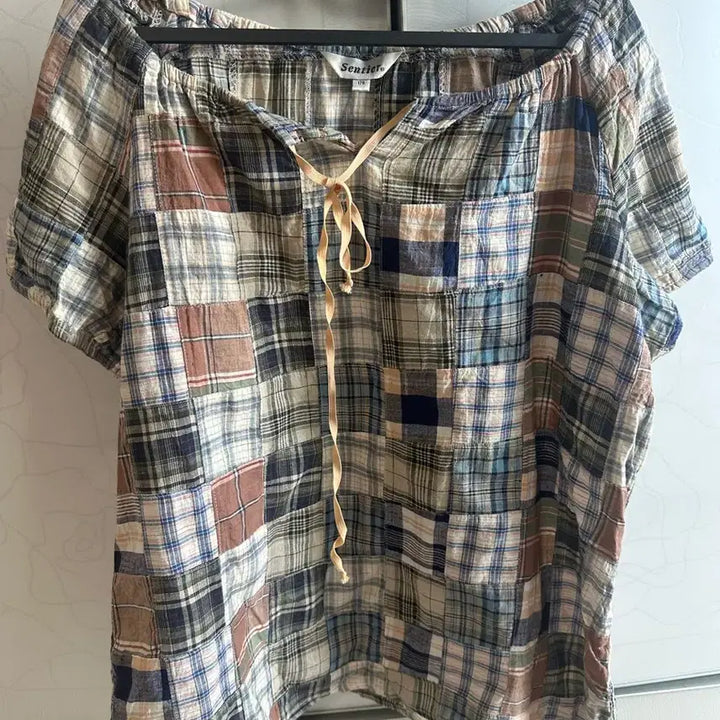 [BUNJANG] Vintage Patchwork Blouse / 빈티지 패치워크 블라우스