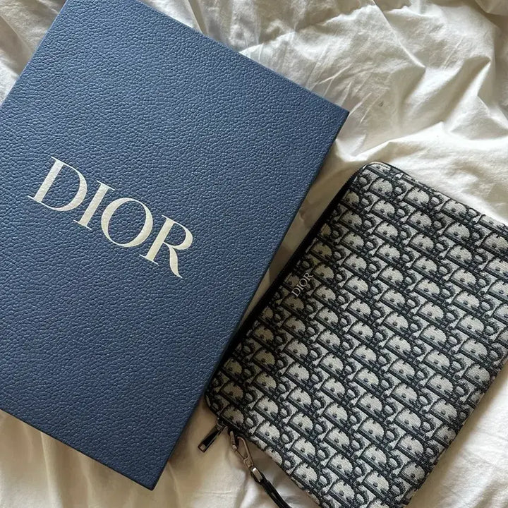 [BUNJANG] Dior Oblique A4 iPad Clutch Beige Black / 디올 오블리크 A4 아이패드 클러치 베이지 블랙
