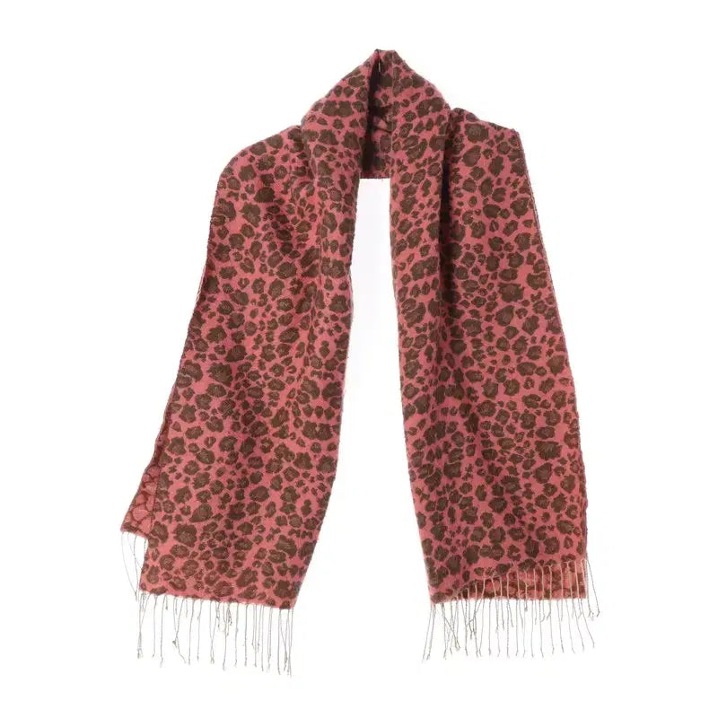 [BUNJANG] Elle Acrylic Poly Leopard Scarf / [엘르] 아크릴 폴리 레오파드 머플러