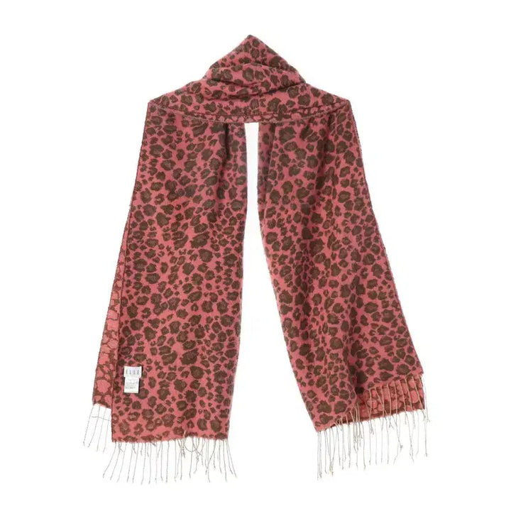 [BUNJANG] Elle Acrylic Poly Leopard Scarf / [엘르] 아크릴 폴리 레오파드 머플러