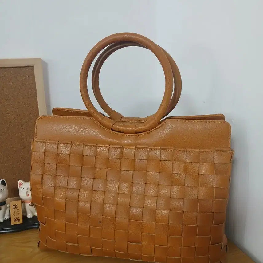 [BUNJANG] Capaf Handmade Leather Paisley Pattern Bag / 빈티지 ITALY capaf 핸드메이드 가죽 핸드백