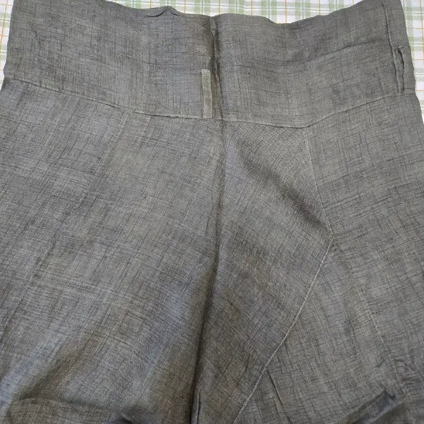 [BUNJANG] Ramie Traditional Pants Khaki / 66ㅡ모시 카키색 전통바지ㅡ허리선 부터기장ㅡ102