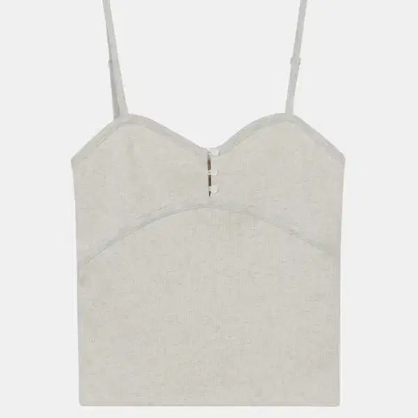 [BUNJANG] Headment Button Cami Tank Top Oatmeal Melange / [헤더먼트] 버튼 나시 캐미솔 (오트밀 멜란지)