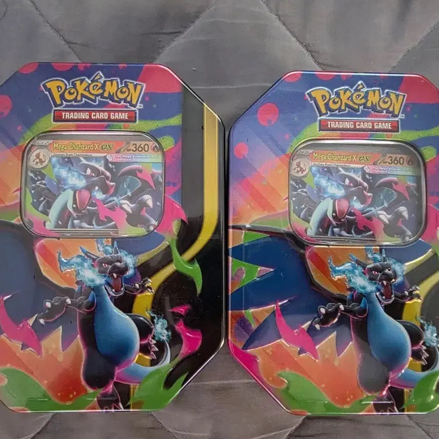 [BUNJANG] Pokemon TCG North American Mega Charizard X Tin Case / 북미 포켓몬 카드 Mega Charizard X 틴케이스
