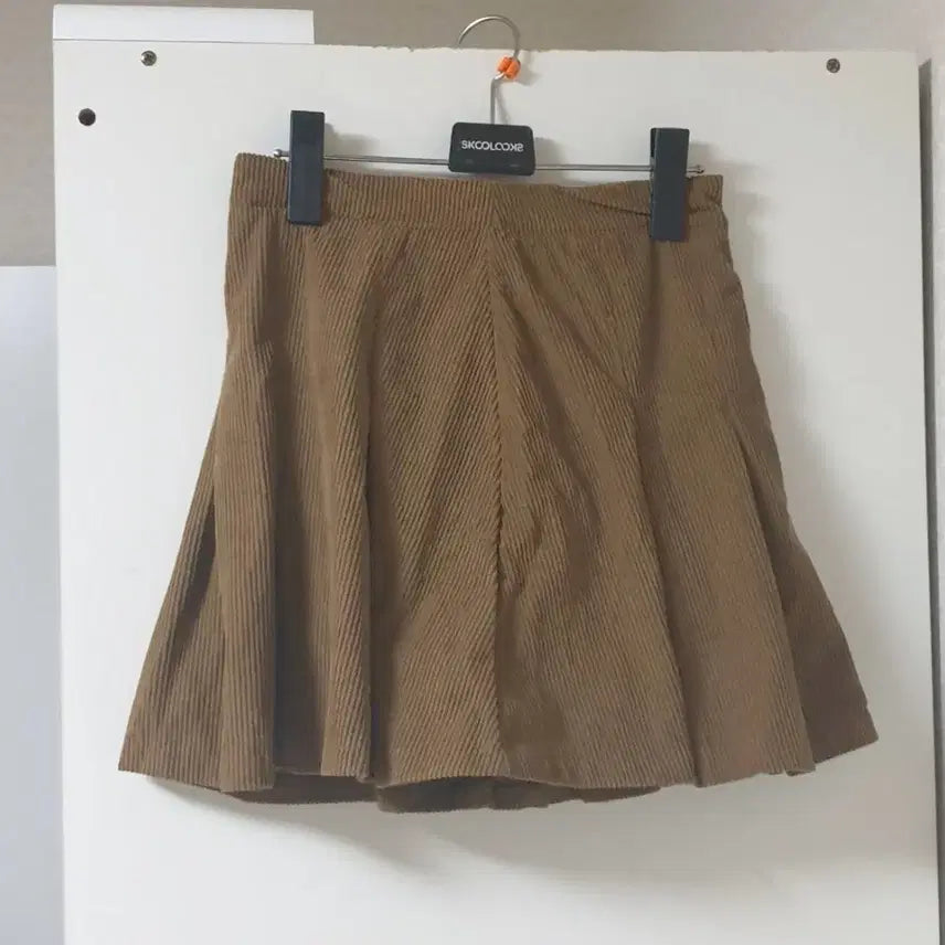 [BUNJANG] Corduroy Mini Skirt - Brown / 골덴 치마(새상품)