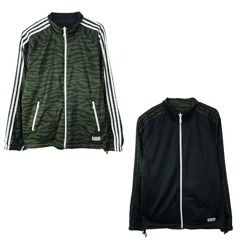 [BUNJANG] Adidas Reversible Tiger Camo Windbreaker Jacket / 아디다스 리버시블 양면 타이거 카모 바람막이 자켓 M20376
